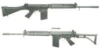 Винтовки FN FAL с фиксированным и складным прикладом