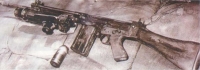 Гранатомет ХМ148 на штурмовой винтовке FN FAL