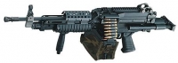 Пулемет FN Minimi SPW (приклад сложен, установлена дополнительная рукоятка)