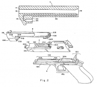 Чертеж газоотводного механизма пистолета Desert Eagle из оригинальной заявки на патент