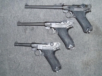 Пистолет Luger с различной длиной ствола