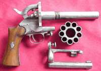 Неполная разборка револьвера LeMat под патрон центрального боя