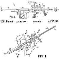 Винтовка Barrett M82A2, иллюстрация из патента