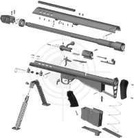 «Взрывная схема» винтовки Barrett M95